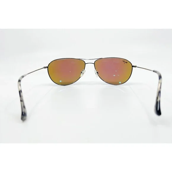 Maui Jim Sea Horse MJ 772-17 Silver Gray Sunglasses 60-15-143 8842